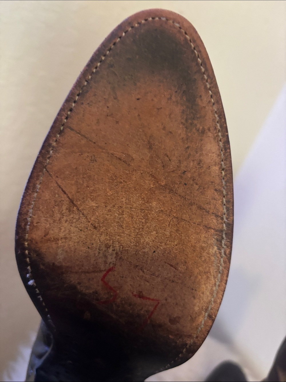 Dark Brown iguana / Teju Leather Cowboy Boots with Tan Stitching - Picture 9 of 12